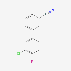 molecular formula C13H7ClFN B578436 3-(3-Chloro-4-fluorophenyl)benzonitrile CAS No. 1365272-66-7