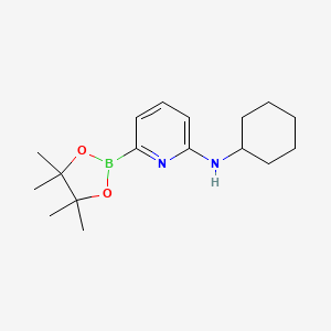 B578441 N-Cyclohexyl-6-(4,4,5,5-tetramethyl-1,3,2-dioxaborolan-2-yl)pyridin-2-amine CAS No. 1315350-19-6