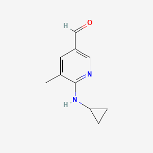 molecular formula C10H12N2O B578443 6-(Cyclopropylamino)-5-methylnicotinaldehyde CAS No. 1355175-44-8