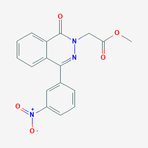 molecular formula C17H13N3O5 B5784446 METHYL 2-[4-(3-NITROPHENYL)-1-OXO-1,2-DIHYDROPHTHALAZIN-2-YL]ACETATE 
