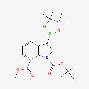 1-tert-Butyl 7-methyl 3-(4,4,5,5-tetramethyl-1,3,2-dioxaborolan-2-yl)-1H-indole-1,7-dicarboxylate