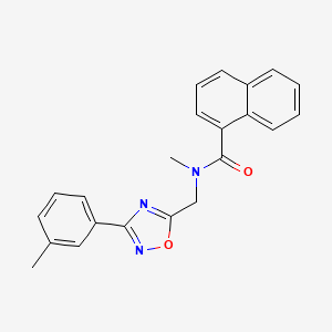 molecular formula C22H19N3O2 B5784483 N-methyl-N-[[3-(3-methylphenyl)-1,2,4-oxadiazol-5-yl]methyl]naphthalene-1-carboxamide 