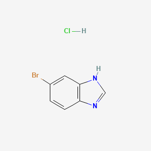 molecular formula C7H6BrClN2 B578453 6-Bromo-1H-benzo[d]imidazole hydrochloride CAS No. 1215206-73-7