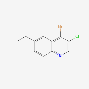molecular formula C11H9BrClN B578456 4-Bromo-3-chloro-6-ethylquinoline CAS No. 1209811-92-6