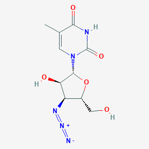molecular formula C10H13N5O5 B057846 Uridine, 3'-azido-3'-deoxy-5-methyl- CAS No. 215176-58-2