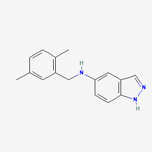 molecular formula C16H17N3 B5784686 N-[(2,5-dimethylphenyl)methyl]-1H-indazol-5-amine 