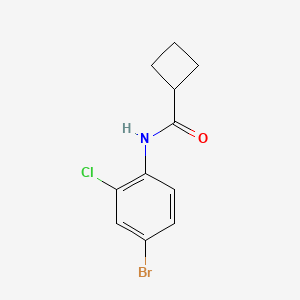 molecular formula C11H11BrClNO B5784715 N-(4-bromo-2-chlorophenyl)cyclobutanecarboxamide 