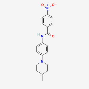 molecular formula C19H21N3O3 B5784737 N-[4-(4-methylpiperidin-1-yl)phenyl]-4-nitrobenzamide 