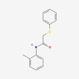 molecular formula C15H15NOS B5784794 N-(2-methylphenyl)-2-(phenylthio)acetamide 