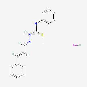 molecular formula C17H18IN3S B5784875 methyl N'-phenyl-N-[(E)-[(E)-3-phenylprop-2-enylidene]amino]carbamimidothioate;hydroiodide 