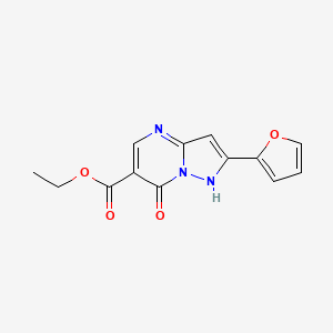 molecular formula C13H11N3O4 B5784921 ethyl 2-(furan-2-yl)-7-oxo-1H-pyrazolo[1,5-a]pyrimidine-6-carboxylate 