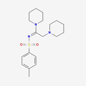 molecular formula C19H29N3O2S B5784941 N-[(1E)-1,2-di(piperidin-1-yl)ethylidene]-4-methylbenzenesulfonamide 
