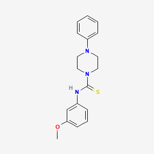molecular formula C18H21N3OS B5784953 N-(3-methoxyphenyl)-4-phenylpiperazine-1-carbothioamide 
