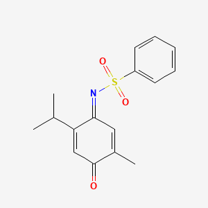molecular formula C16H17NO3S B5784962 N-(2-isopropyl-5-methyl-4-oxo-2,5-cyclohexadien-1-ylidene)benzenesulfonamide 