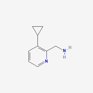 molecular formula C9H12N2 B578504 (3-Cyclopropylpyridin-2-yl)methanamine CAS No. 1256816-54-2