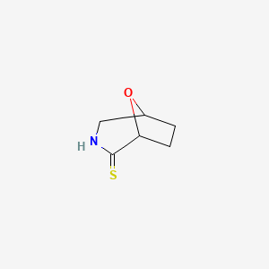 molecular formula C6H9NOS B578507 8-Oxa-3-azabicyclo[3.2.1]octane-4-thione CAS No. 1291487-34-7