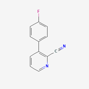 molecular formula C12H7FN2 B578513 3-(4-Fluorophenyl)picolinonitrile CAS No. 1214340-31-4