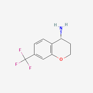 molecular formula C10H10F3NO B578519 (R)-7-(trifluoromethyl)chroman-4-amine CAS No. 1213657-96-5