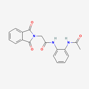 molecular formula C18H15N3O4 B5785193 N-(2-acetamidophenyl)-2-(1,3-dioxoisoindol-2-yl)acetamide 