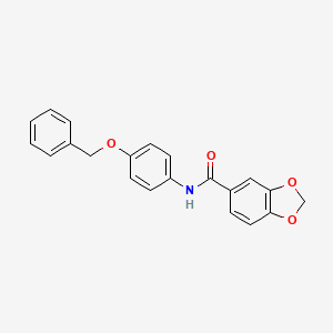 molecular formula C21H17NO4 B5785196 N-[4-(benzyloxy)phenyl]-1,3-benzodioxole-5-carboxamide 