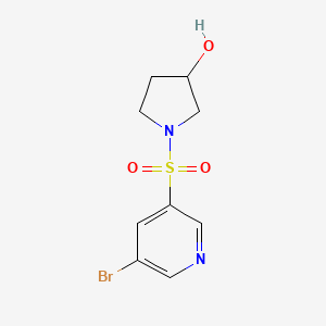 molecular formula C9H11BrN2O3S B578521 1-(5-Bromopyridin-3-ylsulfonyl)pyrrolidin-3-ol CAS No. 1244060-00-1