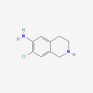 molecular formula C9H11ClN2 B578523 7-Chloro-1,2,3,4-tetrahydroisoquinolin-6-amine CAS No. 1259326-52-7