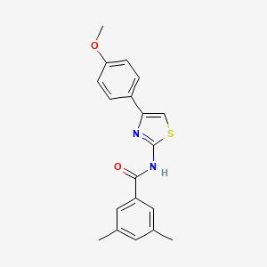 molecular formula C19H18N2O2S B5785252 N-[4-(4-methoxyphenyl)-1,3-thiazol-2-yl]-3,5-dimethylbenzamide 