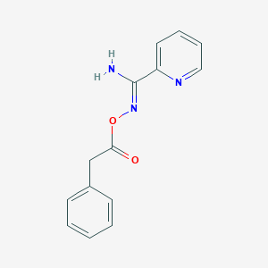 molecular formula C14H13N3O2 B5785282 (Z)-[AMINO(PYRIDIN-2-YL)METHYLIDENE]AMINO 2-PHENYLACETATE 
