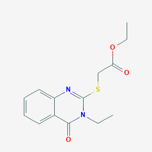 molecular formula C14H16N2O3S B5785284 ethyl [(3-ethyl-4-oxo-3,4-dihydro-2-quinazolinyl)thio]acetate 