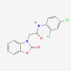 molecular formula C15H10Cl2N2O3 B5785298 N-(2,4-dichlorophenyl)-2-(2-oxo-1,3-benzoxazol-3(2H)-yl)acetamide 