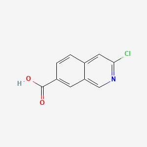 molecular formula C10H6ClNO2 B578534 3-Chloroisoquinoline-7-carboxylic acid CAS No. 1263207-80-2