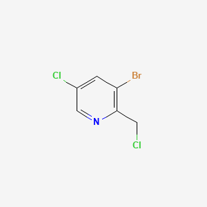 molecular formula C6H4BrCl2N B578536 3-Bromo-5-chloro-2-(chloromethyl)pyridine CAS No. 1227588-54-6