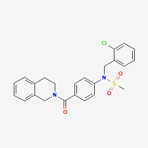 molecular formula C24H23ClN2O3S B5785441 N-[(2-CHLOROPHENYL)METHYL]-N-[4-(1,2,3,4-TETRAHYDROISOQUINOLINE-2-CARBONYL)PHENYL]METHANESULFONAMIDE 