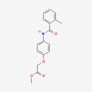 molecular formula C17H17NO4 B5785459 methyl {4-[(2-methylbenzoyl)amino]phenoxy}acetate 