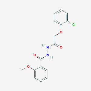 molecular formula C16H15ClN2O4 B5785534 N'-[2-(2-chlorophenoxy)acetyl]-2-methoxybenzohydrazide 