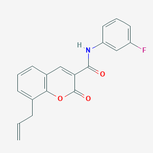 molecular formula C19H14FNO3 B5785546 N-(3-fluorophenyl)-2-oxo-8-(prop-2-en-1-yl)-2H-chromene-3-carboxamide 