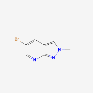 molecular formula C7H6BrN3 B578556 5-Bromo-2-methyl-2H-pyrazolo[3,4-B]pyridine CAS No. 1316852-65-9