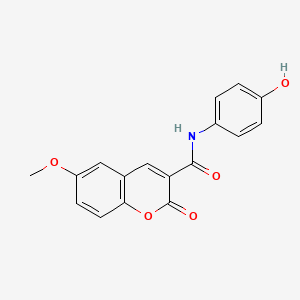 molecular formula C17H13NO5 B5785569 N-(4-hydroxyphenyl)-6-methoxy-2-oxo-2H-chromene-3-carboxamide 