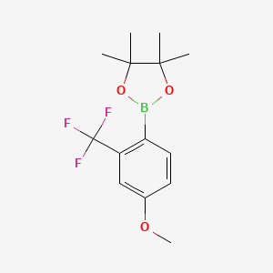 2-(4-Methoxy-2-(trifluoromethyl)phenyl)-4,4,5,5-tetramethyl-1,3,2-dioxaborolane