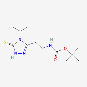tert-Butyl (2-(4-isopropyl-5-thioxo-4,5-dihydro-1H-1,2,4-triazol-3-yl)ethyl)carbamate