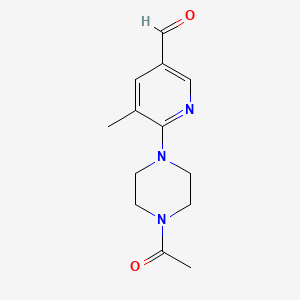 6-(4-Acetylpiperazin-1-yl)-5-methylnicotinaldehyde