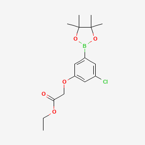 Ethyl 2-(3-chloro-5-(4,4,5,5-tetramethyl-1,3,2-dioxaborolan-2-yl)phenoxy)acetate