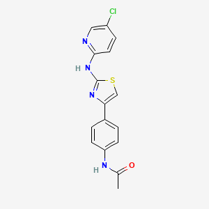 molecular formula C16H13ClN4OS B5785779 N-[4-[2-[(5-chloropyridin-2-yl)amino]-1,3-thiazol-4-yl]phenyl]acetamide 