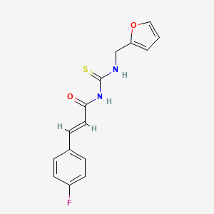 molecular formula C15H13FN2O2S B5785845 N-[3-(4-FLUOROPHENYL)ACRYLOYL]-N'-(2-FURYLMETHYL)THIOUREA 