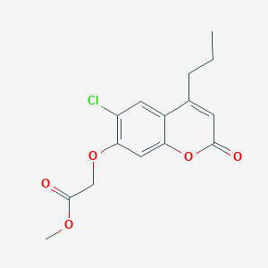 molecular formula C15H15ClO5 B5785860 methyl 2-[(6-chloro-2-oxo-4-propyl-2H-chromen-7-yl)oxy]acetate 