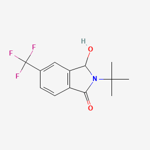 molecular formula C13H14F3NO2 B578589 2-T-Butyl-3-hydroxy-5-(trifluoromethyl)isoindolin-1-one CAS No. 1242336-73-7