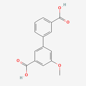 molecular formula C15H12O5 B578591 3-(3-Carboxyphenyl)-5-methoxybenzoic acid CAS No. 1261905-12-7