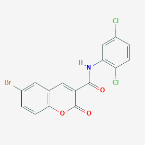 molecular formula C16H8BrCl2NO3 B5785939 6-Bromo-3-(2,5-dichlorophenylcarbamoyl)-coumarin CAS No. 128171-57-3