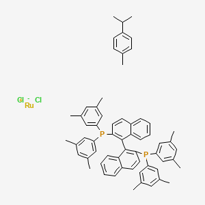molecular formula C62H62Cl2P2Ru B578596 (S)-RuCl[(p-cymene)(DM-BINAP)]Cl CAS No. 1345887-44-6