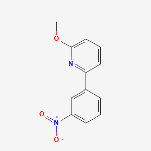 molecular formula C12H10N2O3 B578606 2-Methoxy-6-(3-nitrophenyl)pyridine CAS No. 1313359-04-4